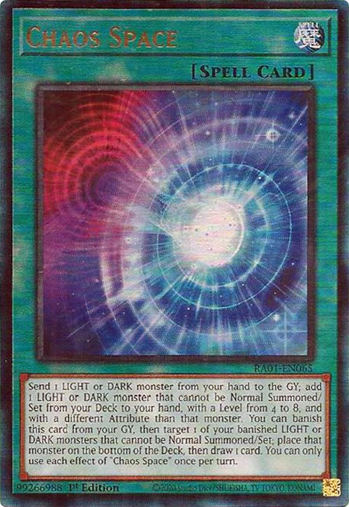 Chaos Space [RA01-EN065] Prismatic Ultimate Rare Yu-Gi-Oh!