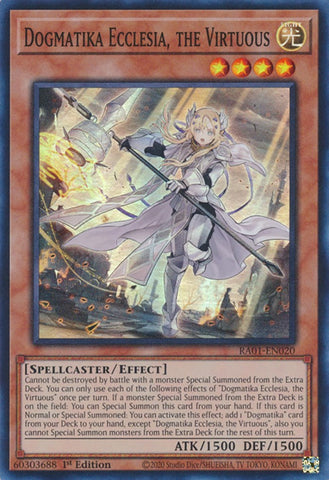 Dogmatika Ecclesia, the Virtuous [RA01-EN020] Super Rare Yu-Gi-Oh!