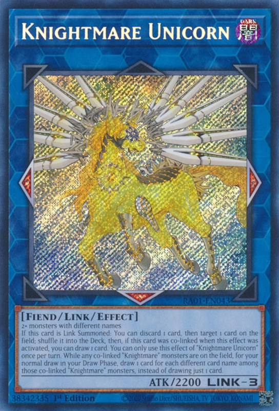 Knightmare Unicorn [RA01-EN043] Secret Rare Yu-Gi-Oh!