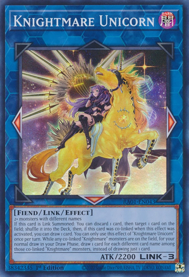 Knightmare Unicorn (Alternate Art) [RA01-EN043] Super Rare Yu-Gi-Oh!