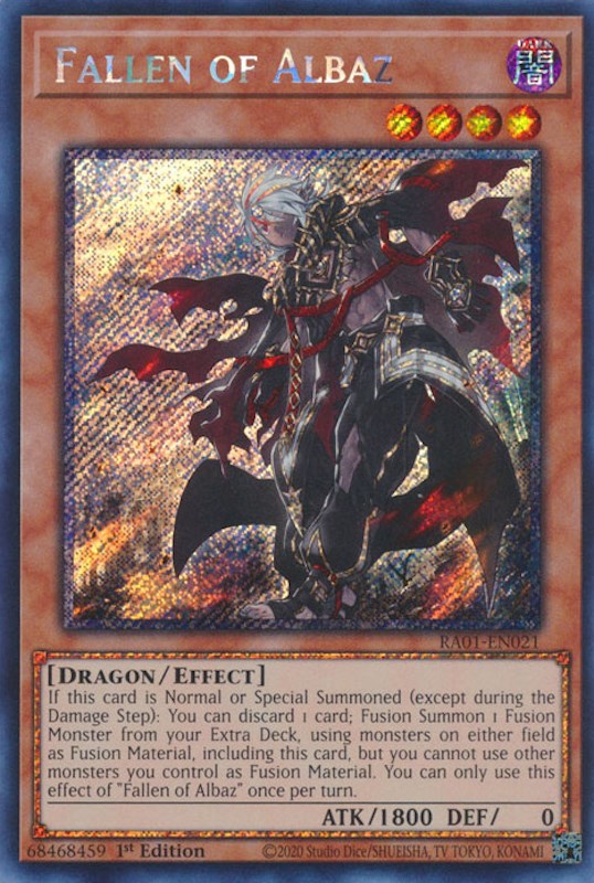 Fallen of Albaz [RA01-EN021] Platinum Secret Rare Yu-Gi-Oh!