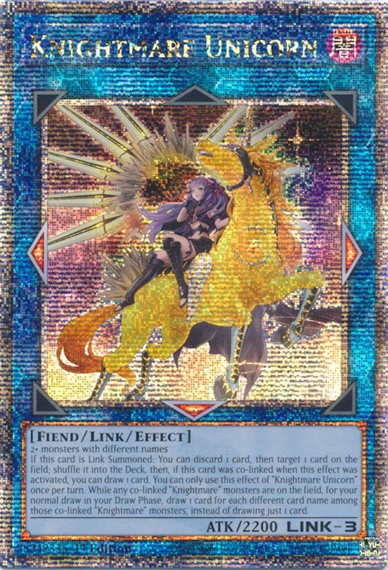 Knightmare Unicorn (Alternate Art) [RA01-EN043] Quarter Century Secret Rare Yu-Gi-Oh!