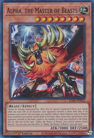 Alpha, the Master of Beasts [RA01-EN022] Super Rare Yu-Gi-Oh!