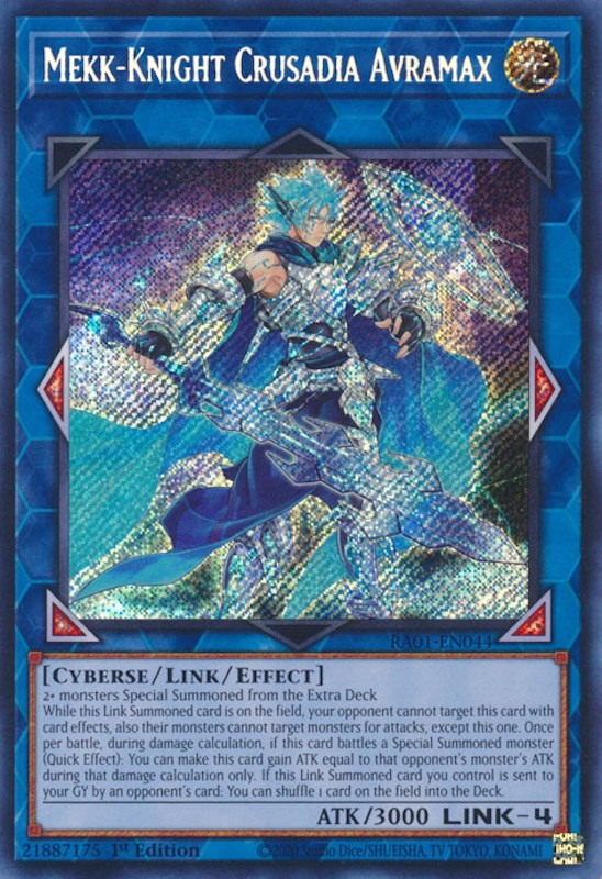 Mekk-Knight Crusadia Avramax [RA01-EN044] Secret Rare Yu-Gi-Oh!