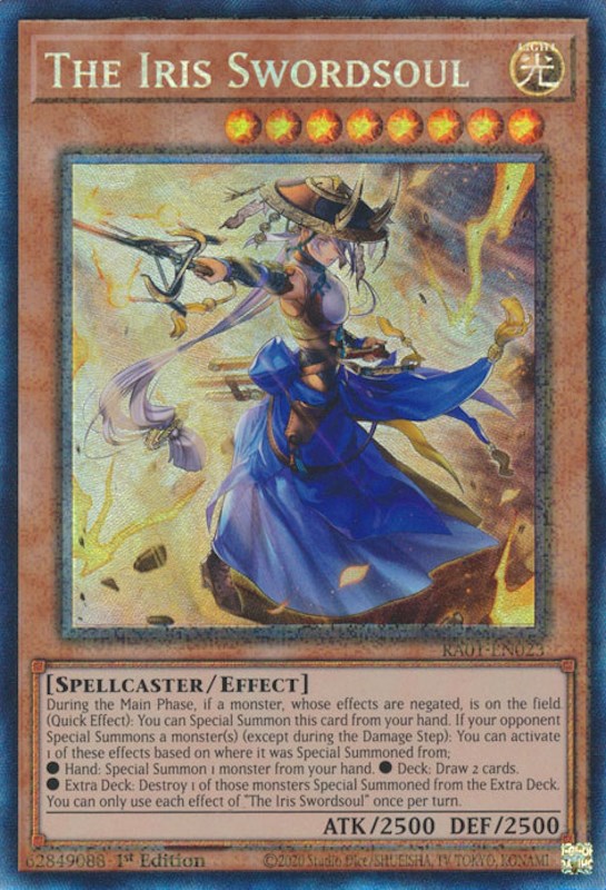 The Iris Swordsoul [RA01-EN023] Prismatic Collector's Rare Yu-Gi-Oh!