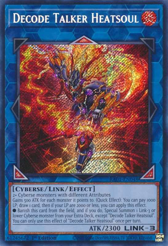 Decode Talker Heatsoul [RA01-EN048] Secret Rare Yu-Gi-Oh!