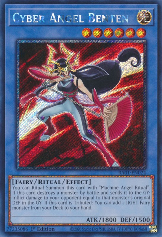 Cyber Angel Benten [RA01-EN024] Platinum Secret Rare Yu-Gi-Oh!