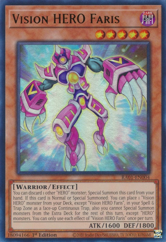 Vision HERO Faris [RA01-EN004] Ultra Rare Yu-Gi-Oh!