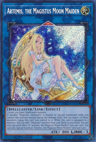Artemis, the Magistus Moon Maiden [RA01-EN049] Secret Rare Yu-Gi-Oh!