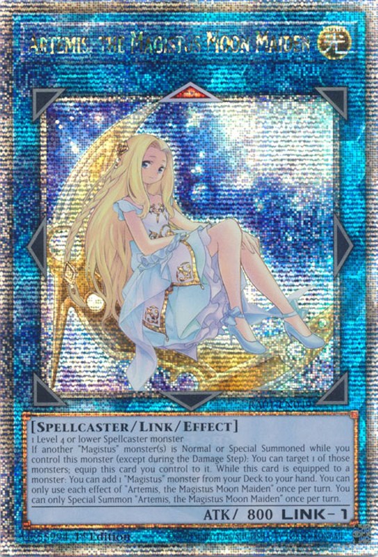 Artemis, the Magistus Moon Maiden [RA01-EN049] Quarter Century Secret Rare Yu-Gi-Oh!