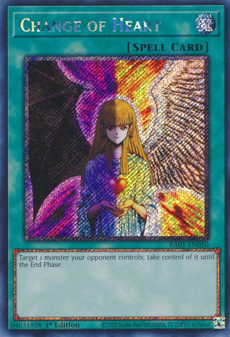 Change of Heart [RA01-EN050] Platinum Secret Rare Yu-Gi-Oh!