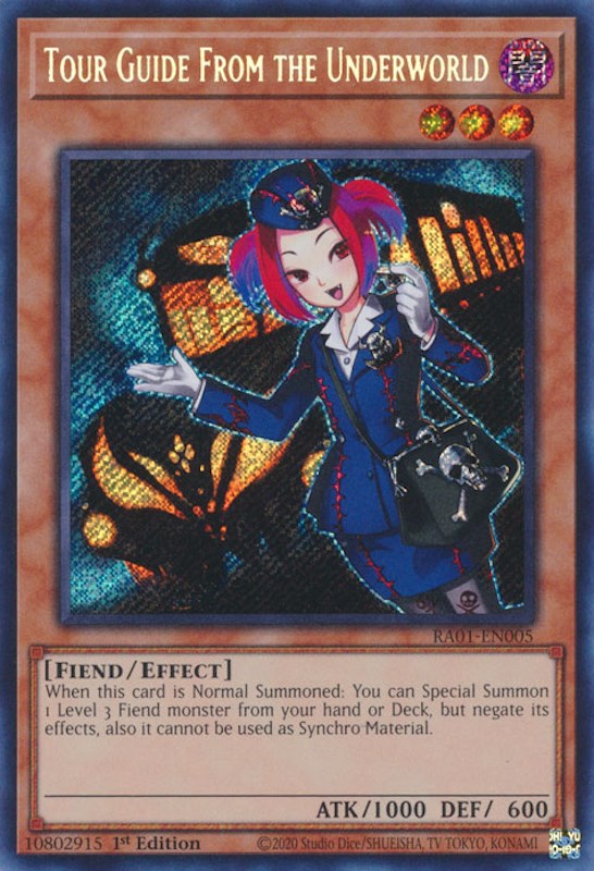 Tour Guide From the Underworld [RA01-EN005] Secret Rare Yu-Gi-Oh!