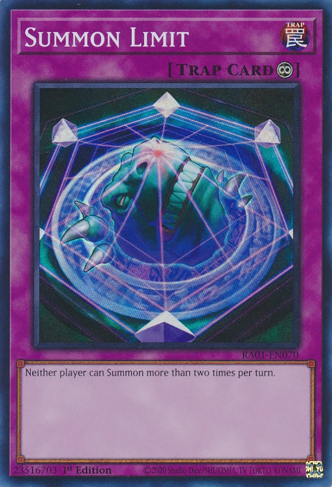 Summon Limit [RA01-EN070] Super Rare Yu-Gi-Oh!