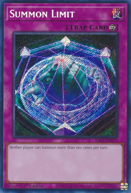 Summon Limit [RA01-EN070] Secret Rare Yu-Gi-Oh!
