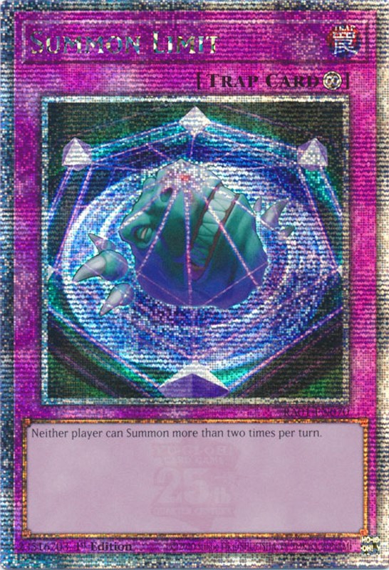 Summon Limit [RA01-EN070] Quarter Century Secret Rare Yu-Gi-Oh!