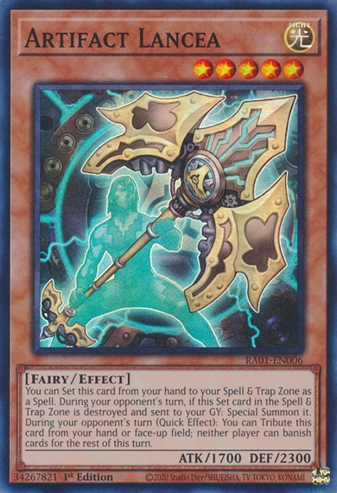 Artifact Lancea [RA01-EN006] Super Rare Yu-Gi-Oh!