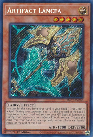 Artifact Lancea [RA01-EN006] Secret Rare Yu-Gi-Oh!