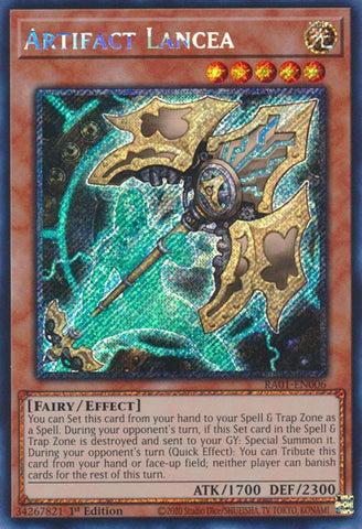Artifact Lancea [RA01-EN006] Platinum Secret Rare Yu-Gi-Oh!