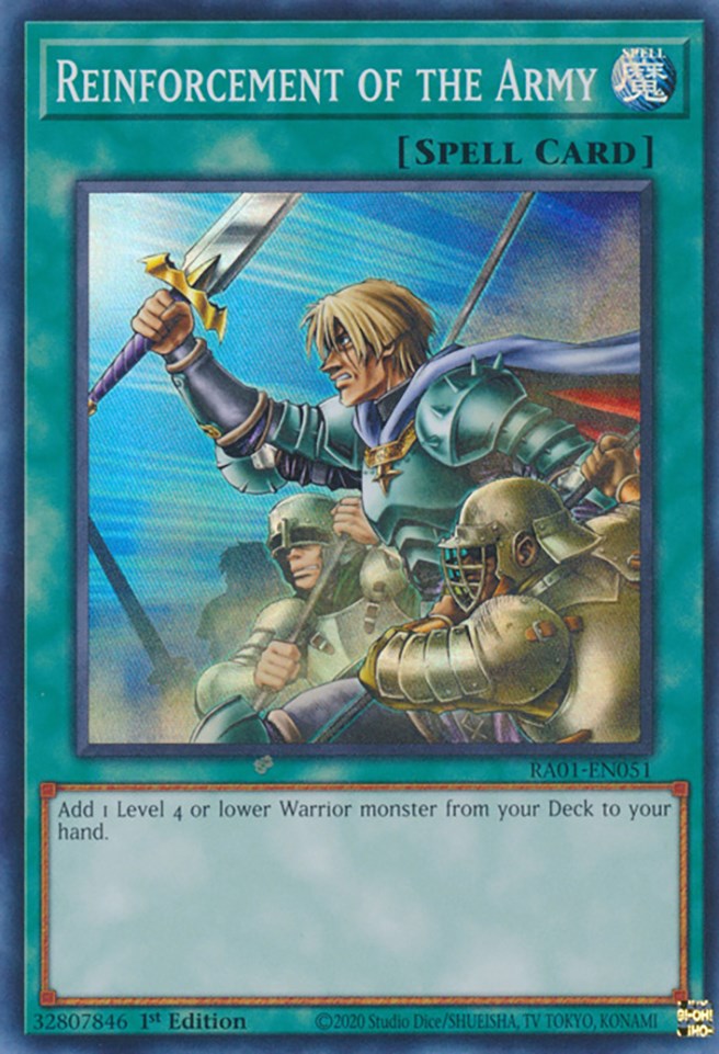 Reinforcement of the Army [RA01-EN051] Super Rare Yu-Gi-Oh!