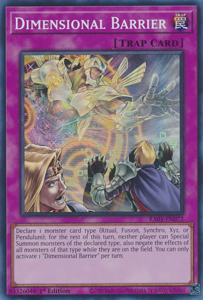 Dimensional Barrier [RA01-EN072] Super Rare Yu-Gi-Oh!