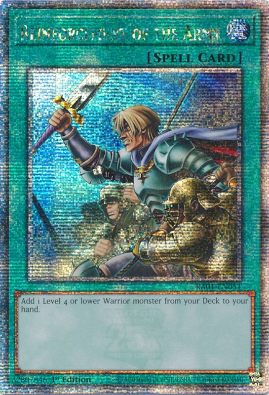 Reinforcement of the Army [RA01-EN051] Quarter Century Secret Rare Yu-Gi-Oh!