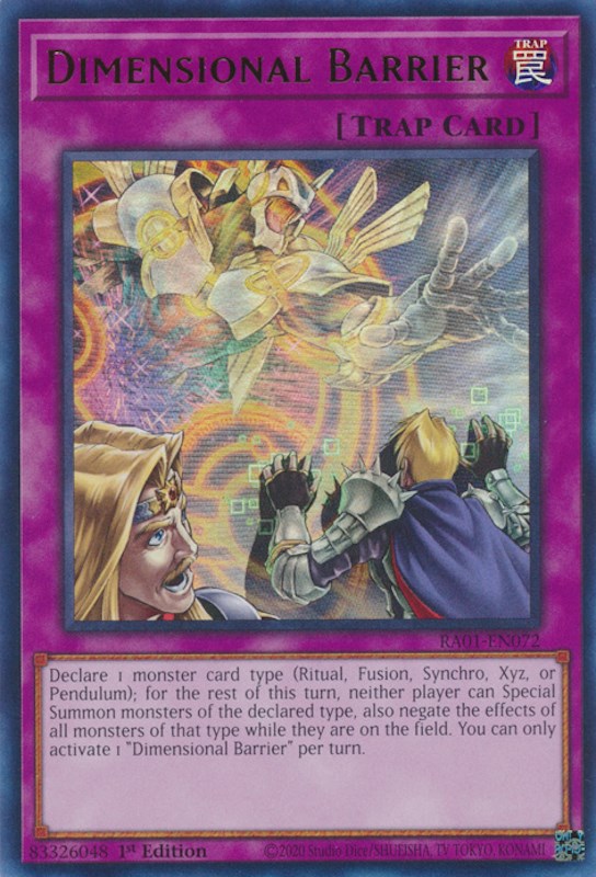 Dimensional Barrier [RA01-EN072] Ultra Rare Yu-Gi-Oh!