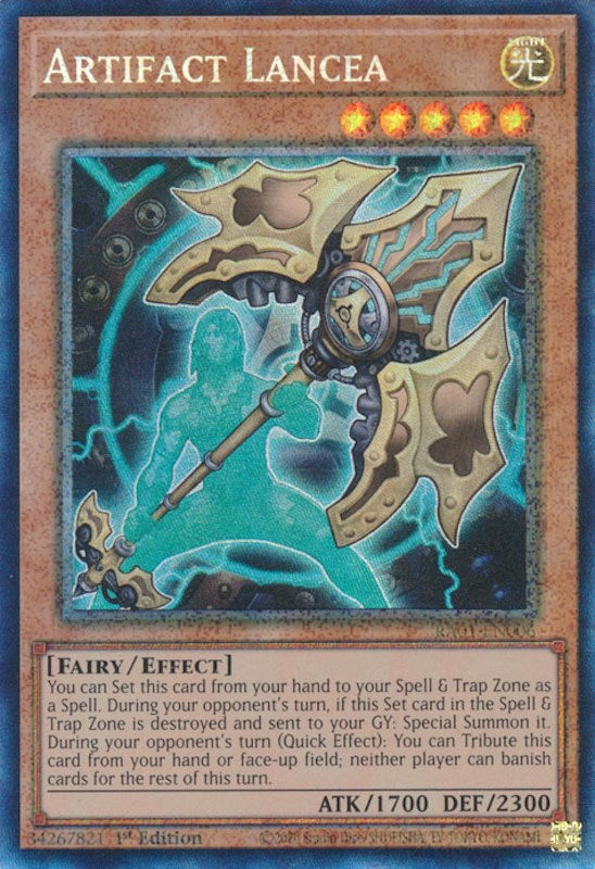 Artifact Lancea [RA01-EN006] Prismatic Collector's Rare Yu-Gi-Oh!
