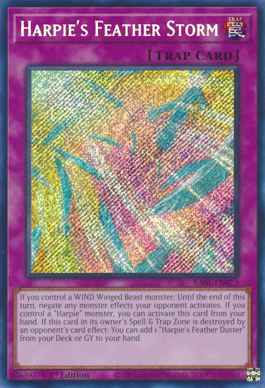 Harpie's Feather Storm [RA01-EN073] Secret Rare Yu-Gi-Oh!