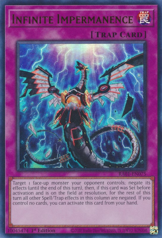 Infinite Impermanence [RA01-EN075] Ultra Rare Yu-Gi-Oh!