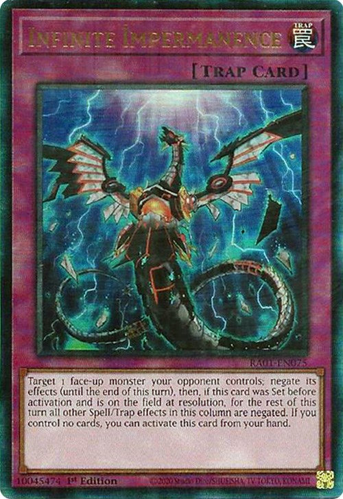 Infinite Impermanence [RA01-EN075] Prismatic Ultimate Rare Yu-Gi-Oh!