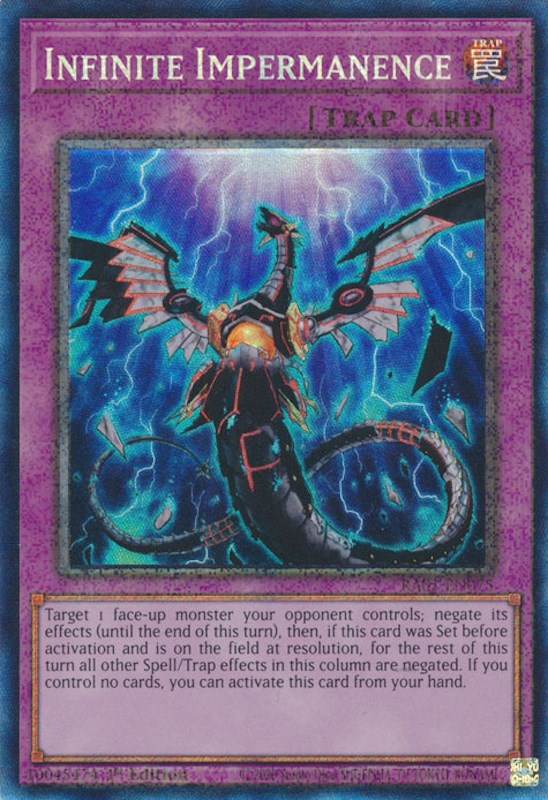 Infinite Impermanence [RA01-EN075] Prismatic Collector's Rare Yu-Gi-Oh!
