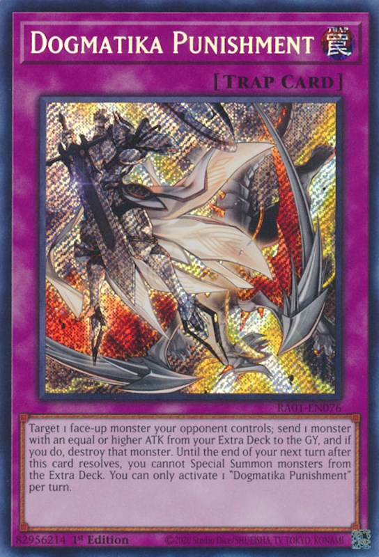 Dogmatika Punishment [RA01-EN076] Secret Rare Yu-Gi-Oh!