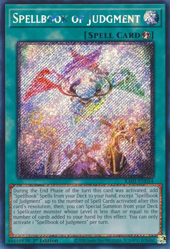 Spellbook of Judgment [RA01-EN054] Platinum Secret Rare Yu-Gi-Oh!
