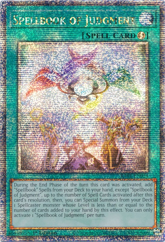 Spellbook of Judgment [RA01-EN054] Quarter Century Secret Rare Yu-Gi-Oh!