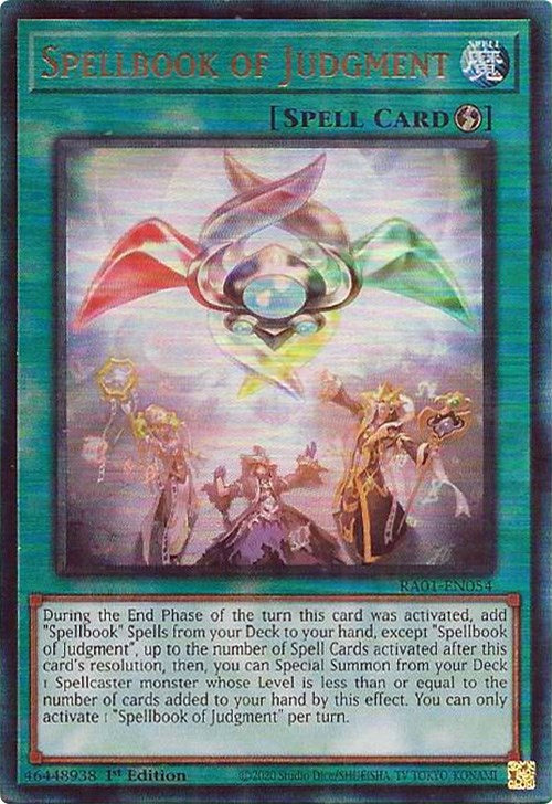 Spellbook of Judgment [RA01-EN054] Prismatic Ultimate Rare Yu-Gi-Oh!