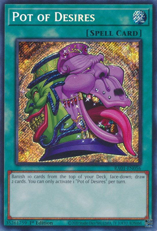 Pot of Desires [RA01-EN056] Secret Rare Yu-Gi-Oh!
