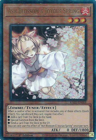 Ash Blossom & Joyous Spring [RA01-EN008] Prismatic Ultimate Rare Yu-Gi-Oh!