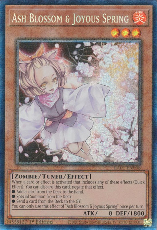 Ash Blossom & Joyous Spring [RA01-EN008] Prismatic Collector's Rare Yu-Gi-Oh!