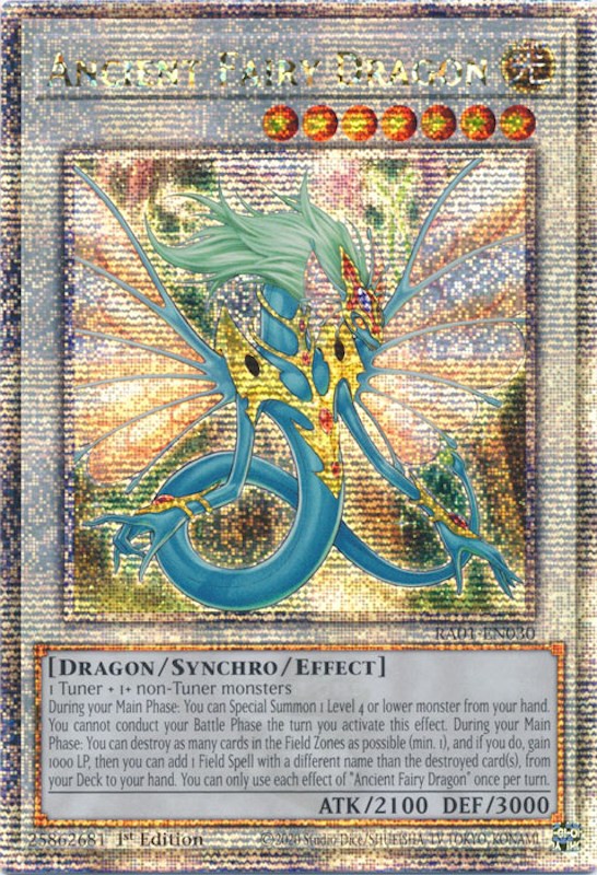 Ancient Fairy Dragon [RA01-EN030] Quarter Century Secret Rare Yu-Gi-Oh!