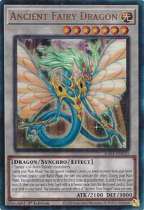 Ancient Fairy Dragon [RA01-EN030] Prismatic Ultimate Rare Yu-Gi-Oh!