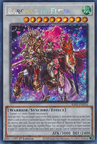 Baronne de Fleur [RA01-EN034] Platinum Secret Rare Yu-Gi-Oh!
