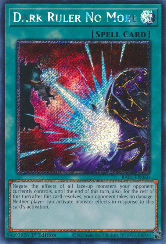 Dark Ruler No More [RA01-EN060] Platinum Secret Rare Yu-Gi-Oh!