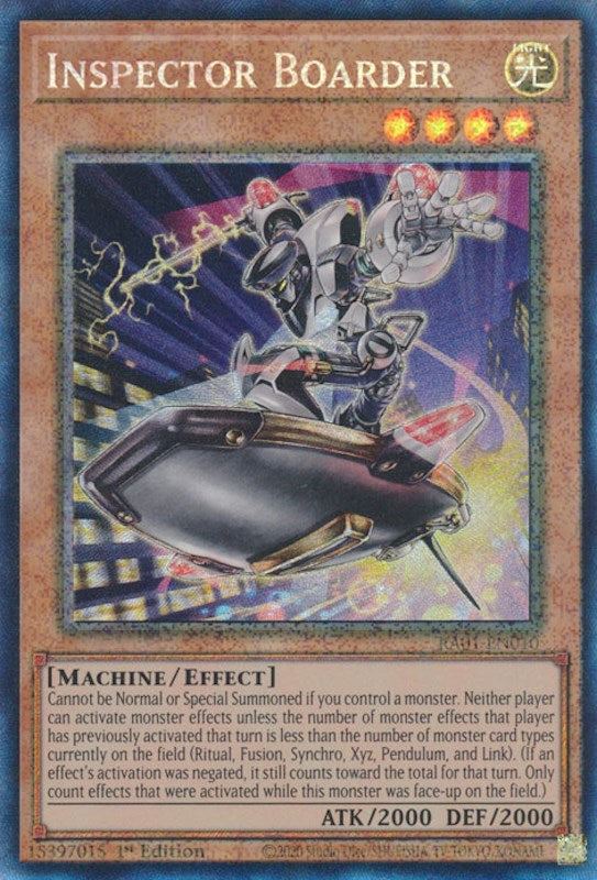 Inspector Boarder [RA01-EN010] Prismatic Collector's Rare Yu-Gi-Oh!