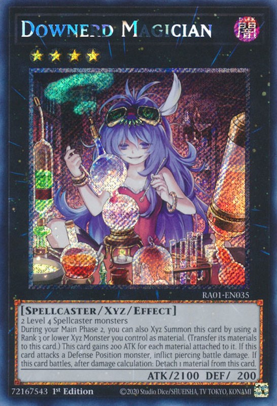 Downerd Magician [RA01-EN035] Platinum Secret Rare Yu-Gi-Oh!