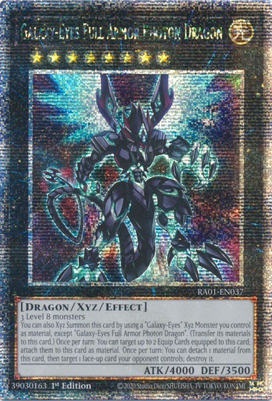 Galaxy-Eyes Full Armor Photon Dragon [RA01-EN037] Quarter Century Secret Rare Yu-Gi-Oh!