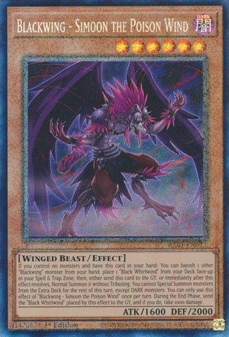 Blackwing - Simoon the Poison Wind [RA01-EN012] Prismatic Collector's Rare Yu-Gi-Oh!