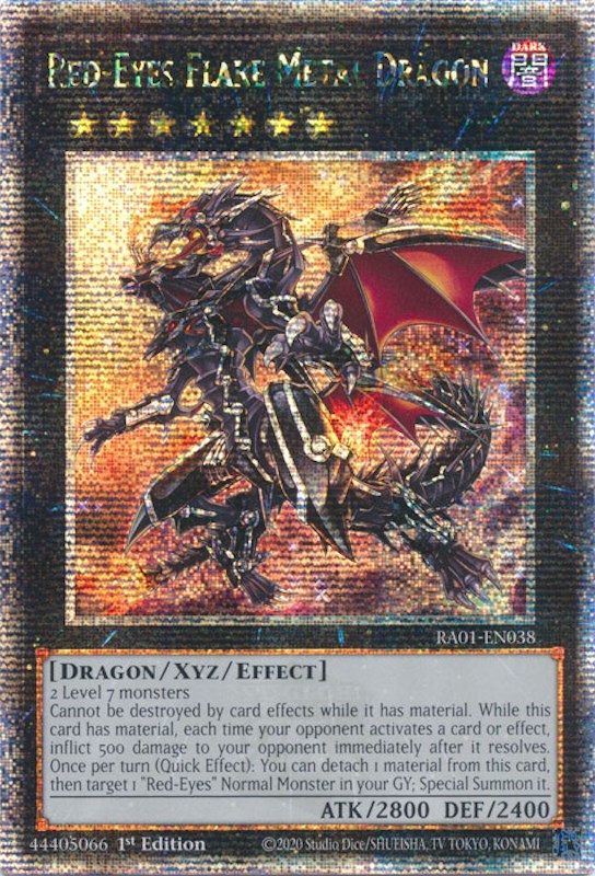 Red-Eyes Flare Metal Dragon [RA01-EN038] Quarter Century Secret Rare Yu-Gi-Oh!
