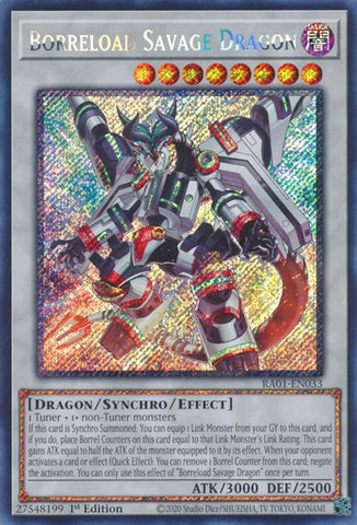 Borreload Savage Dragon [RA01-EN033] Platinum Secret Rare Yu-Gi-Oh!