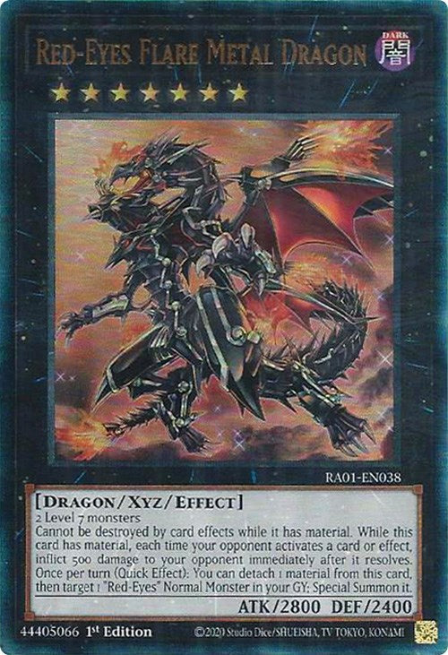 Red-Eyes Flare Metal Dragon [RA01-EN038] Prismatic Ultimate Rare Yu-Gi-Oh!