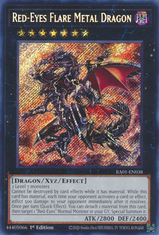 Red-Eyes Flare Metal Dragon [RA01-EN038] Secret Rare Yu-Gi-Oh!